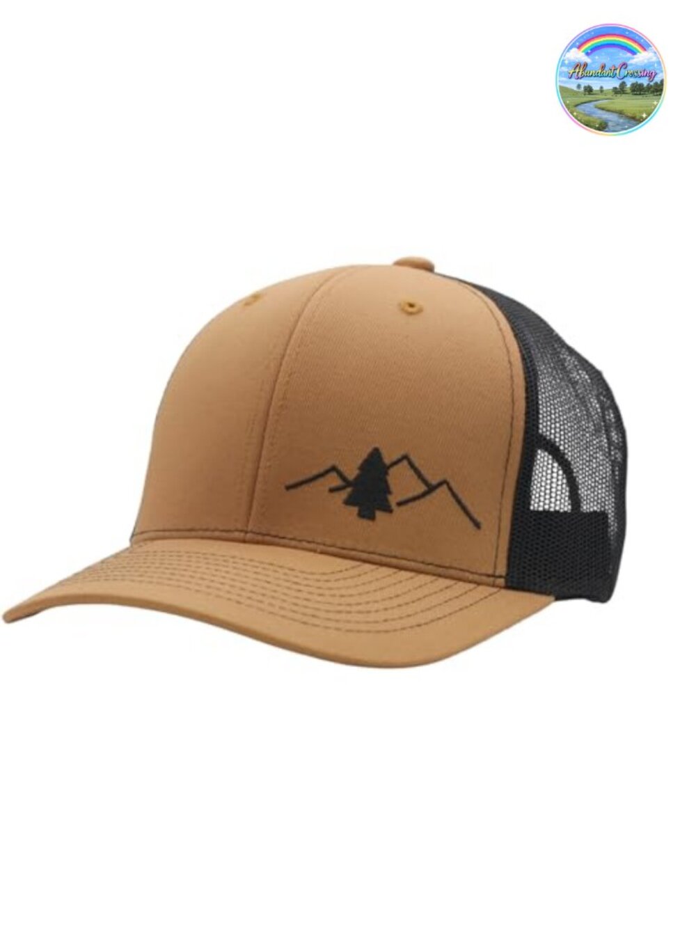 Trucker Hat Great Outdoors Design Mid Profile Mesh Back Adjustable Snap